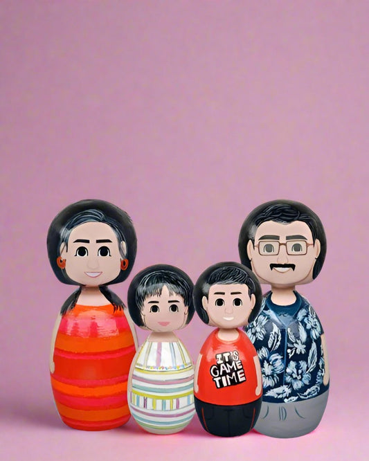 Personalized Family Wooden Peg Dolls