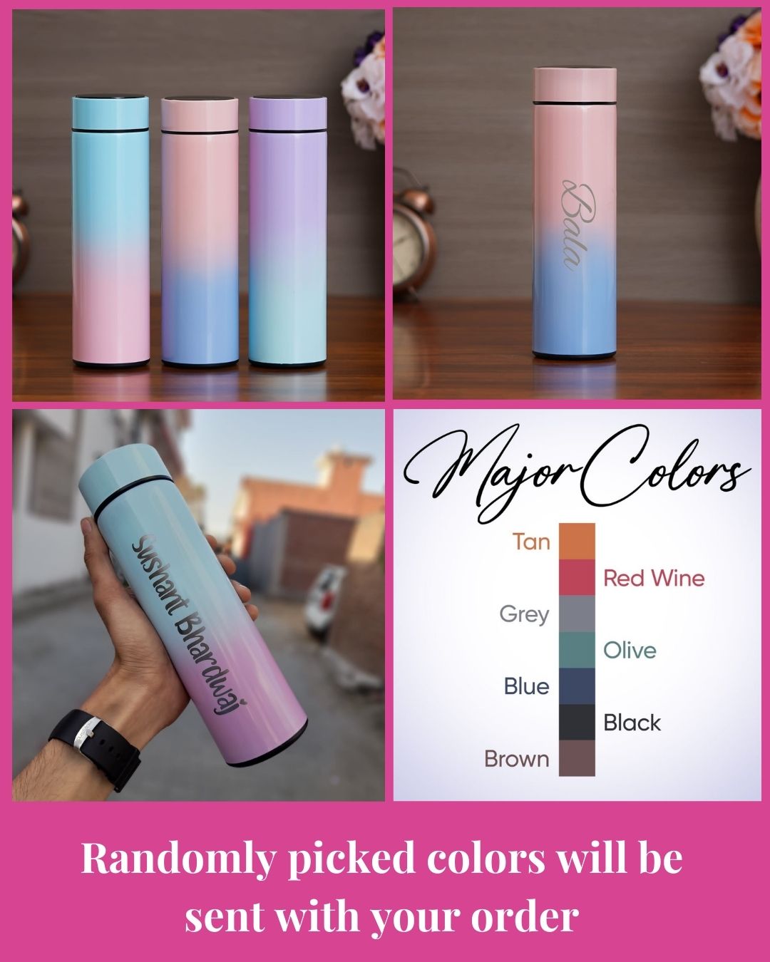 Personalized Multicolor Thermo Bottle