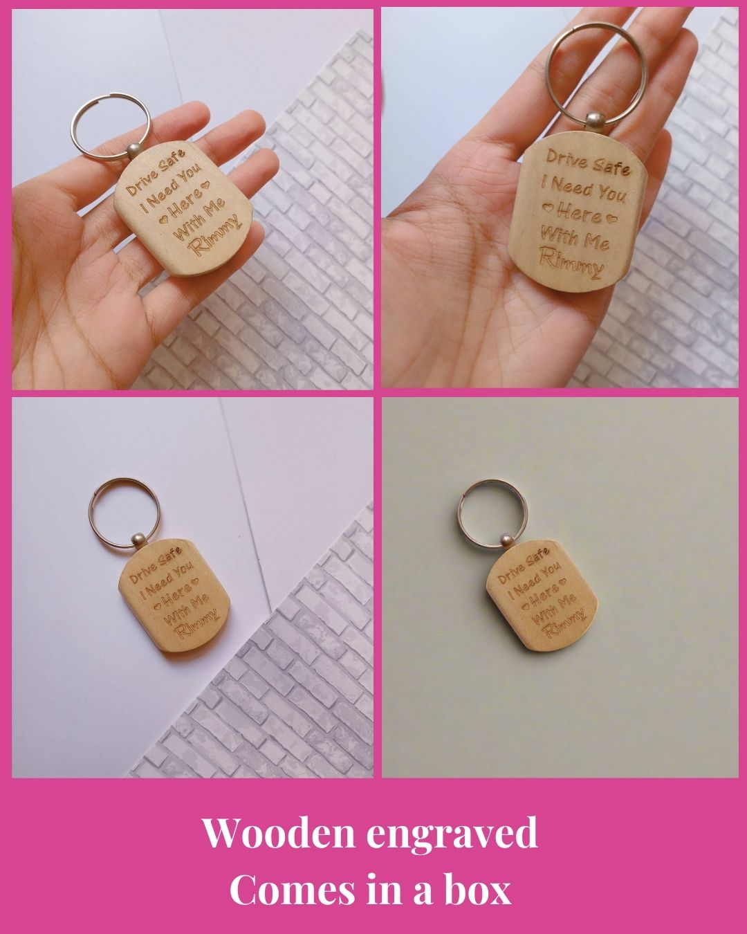 Personalized Wooden Keychain