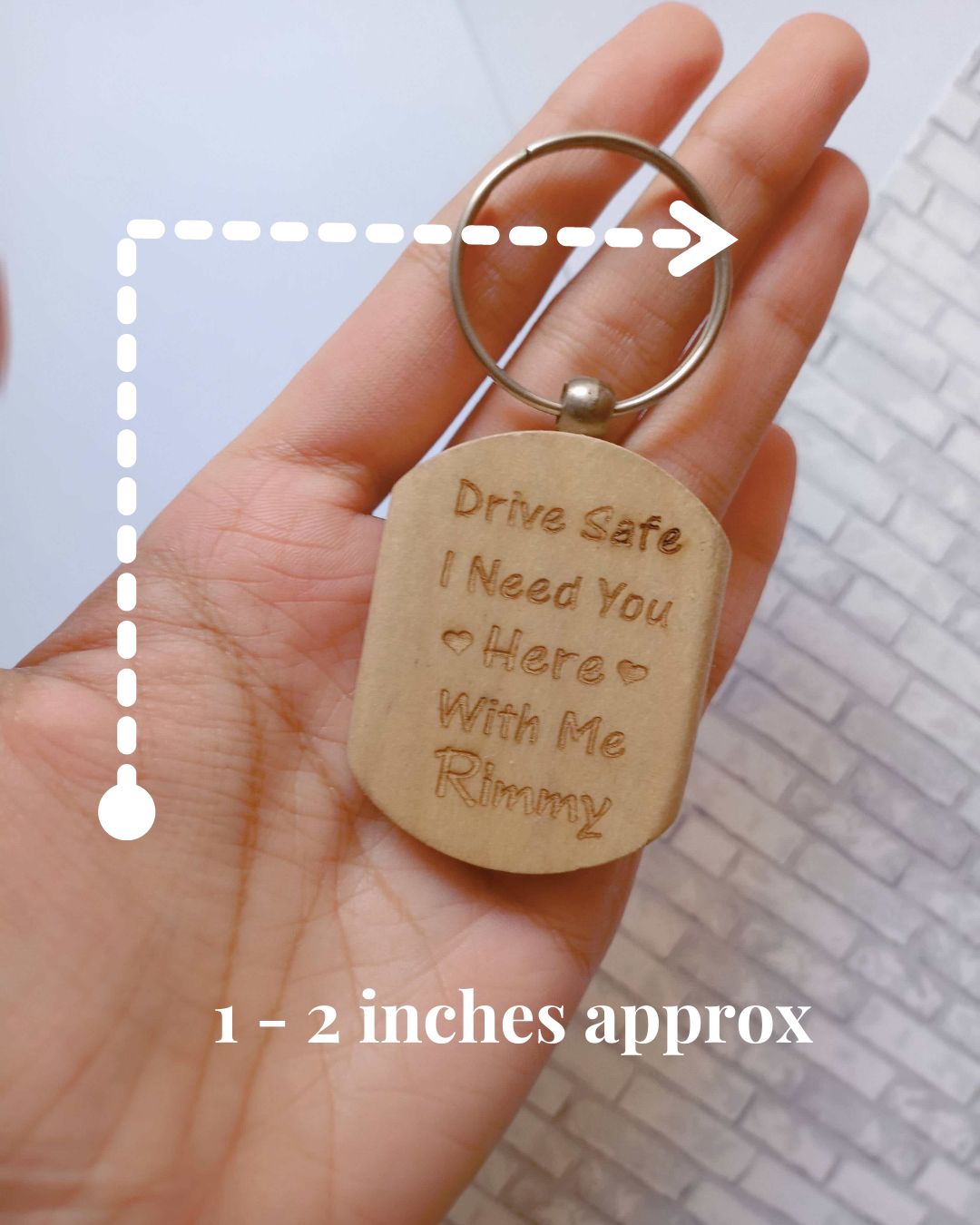 Personalized Wooden Keychain