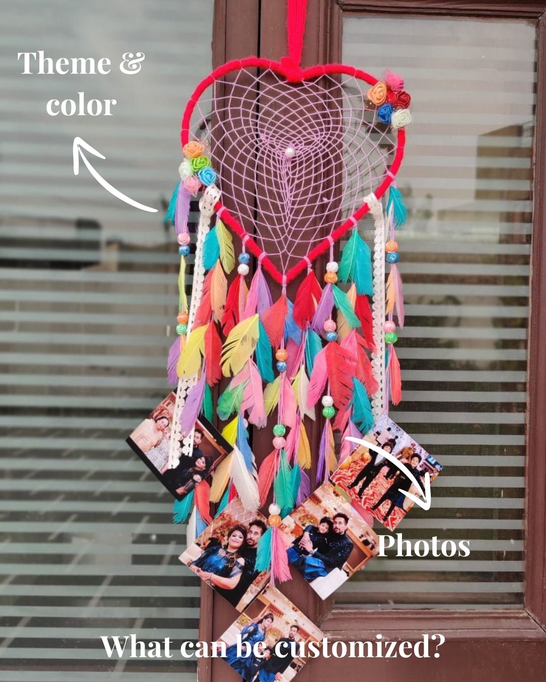 Personalized Photo Heart Dreamcatcher