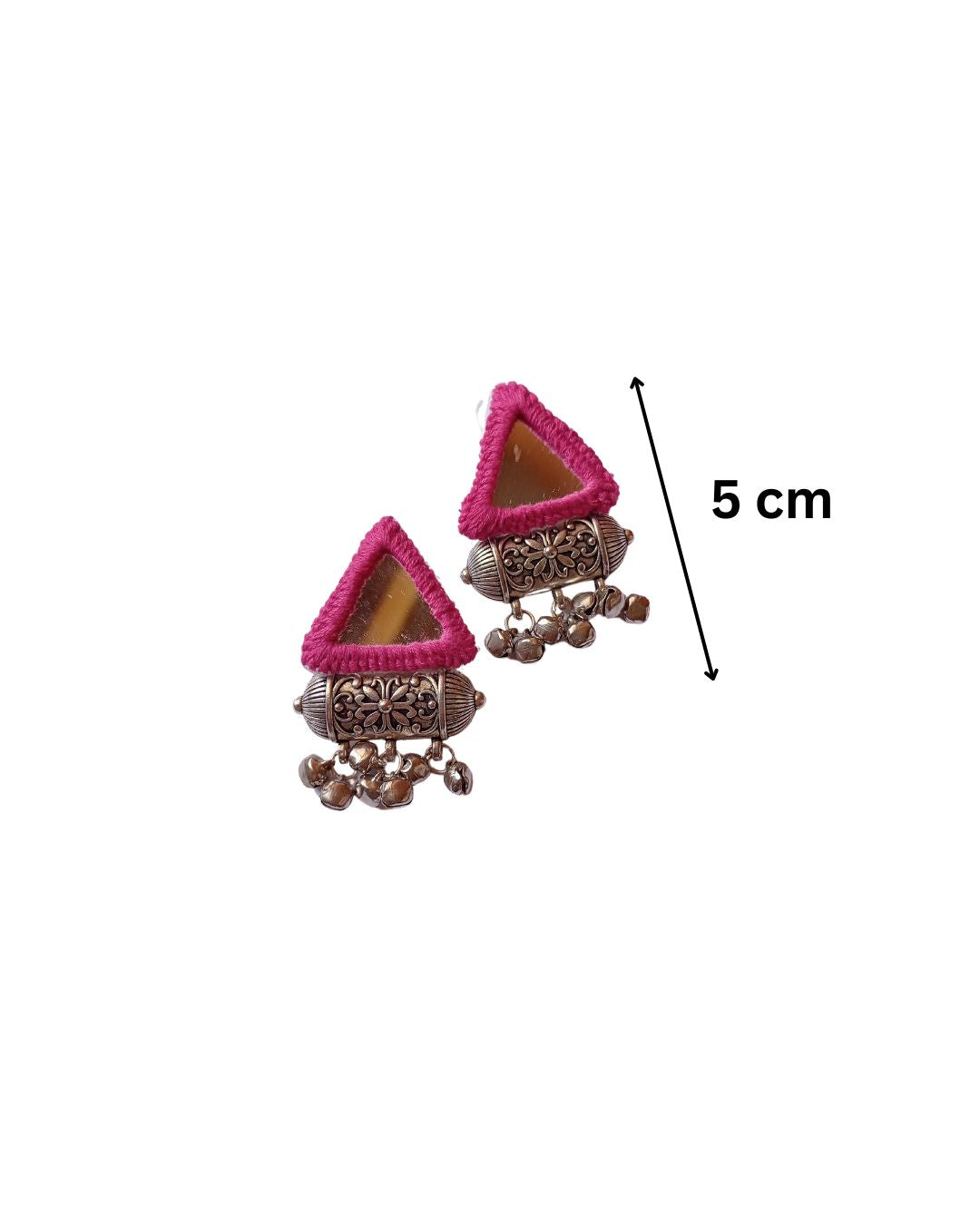 Mini Mirror Triangular studs earrings