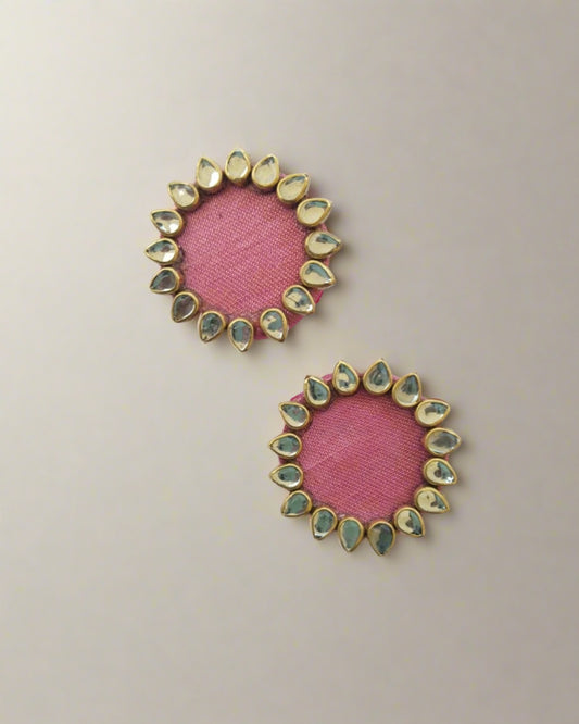 Rainvas Kundan mini multicolor studs earrings