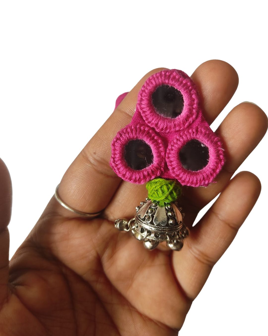 Mirror Crochet Jhumki