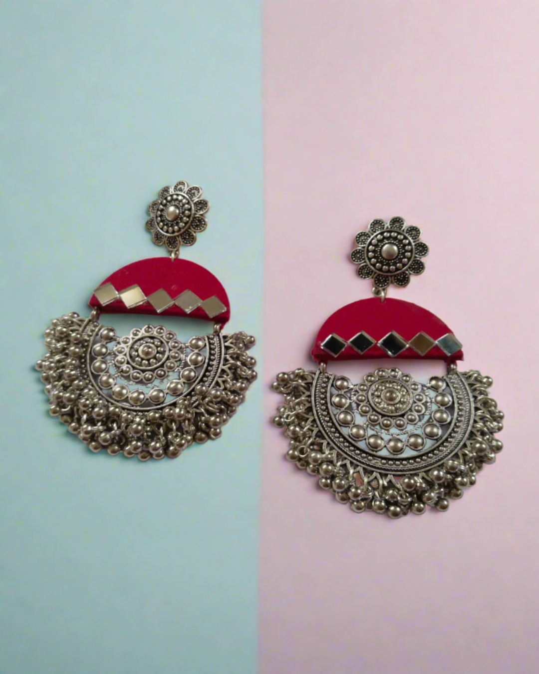 Oxidized heavy jhumka