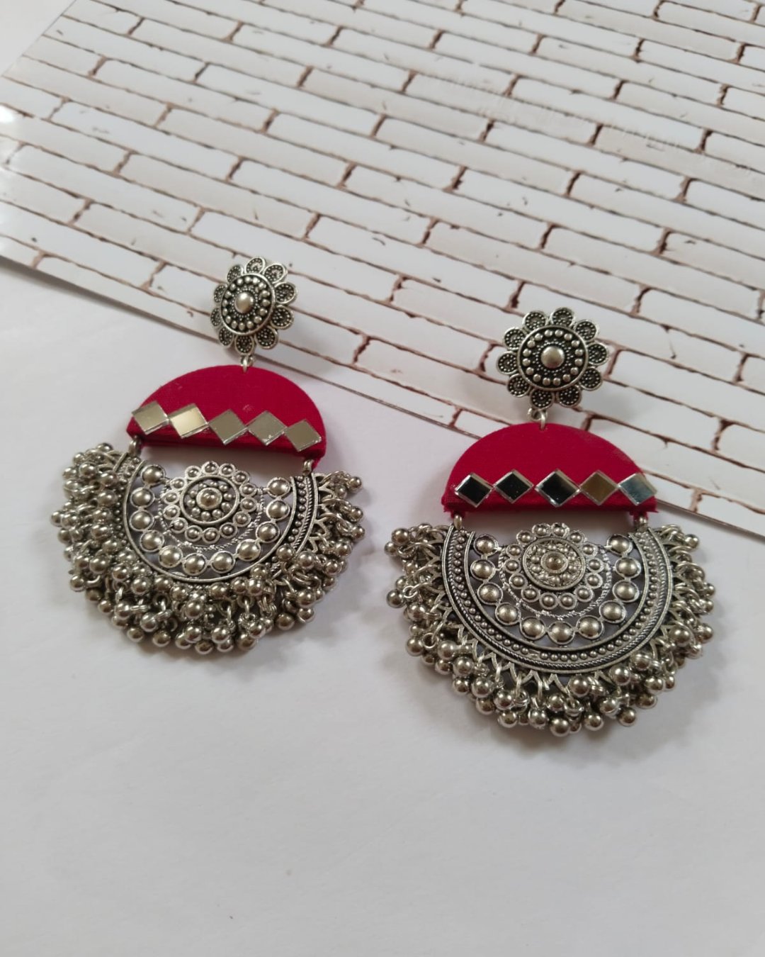 Oxidized heavy jhumka