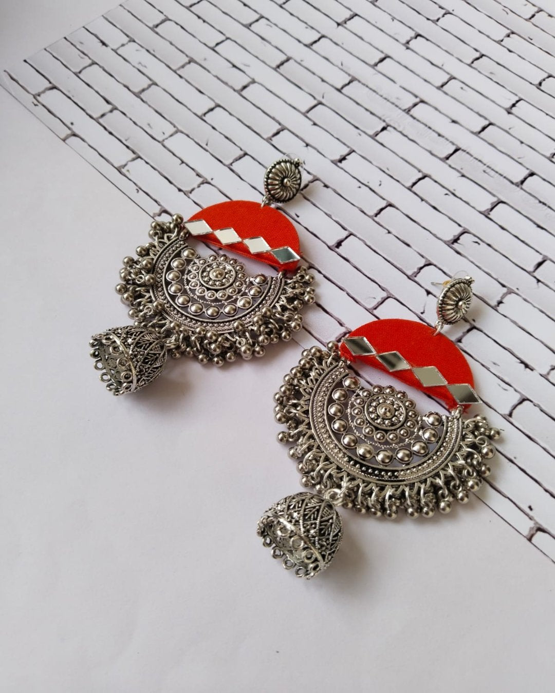 Oxidized heavy jhumka