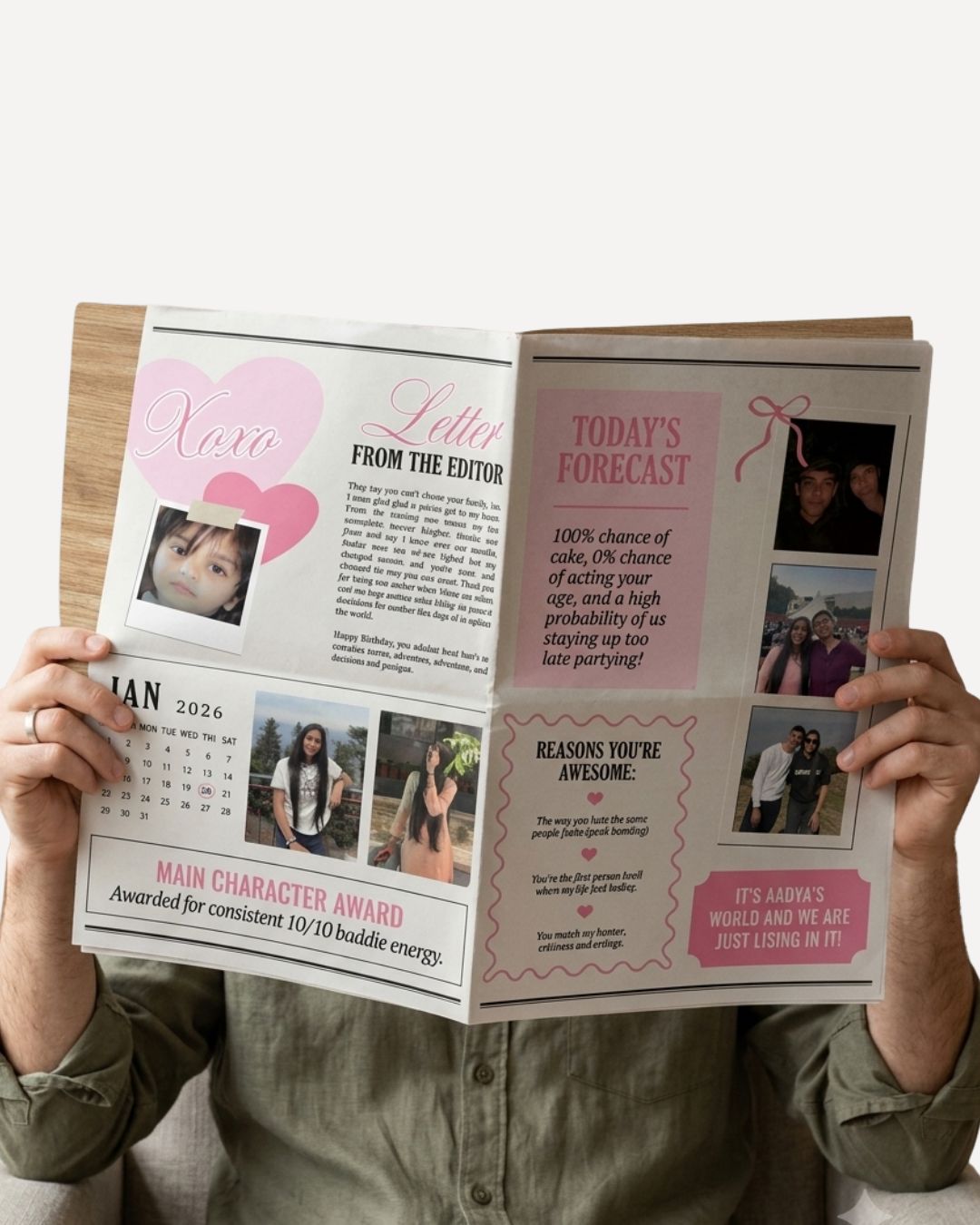 Custom Birthday newspaper - Lady in spotlight edition | Pop Bold issue