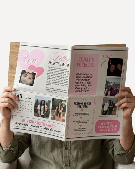 Custom Birthday newspaper - Lady in spotlight edition | Pop Bold issue