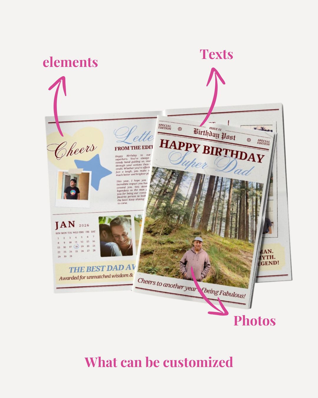 Custom Birthday newspaper - Super Dad Edition | Summer Breeze