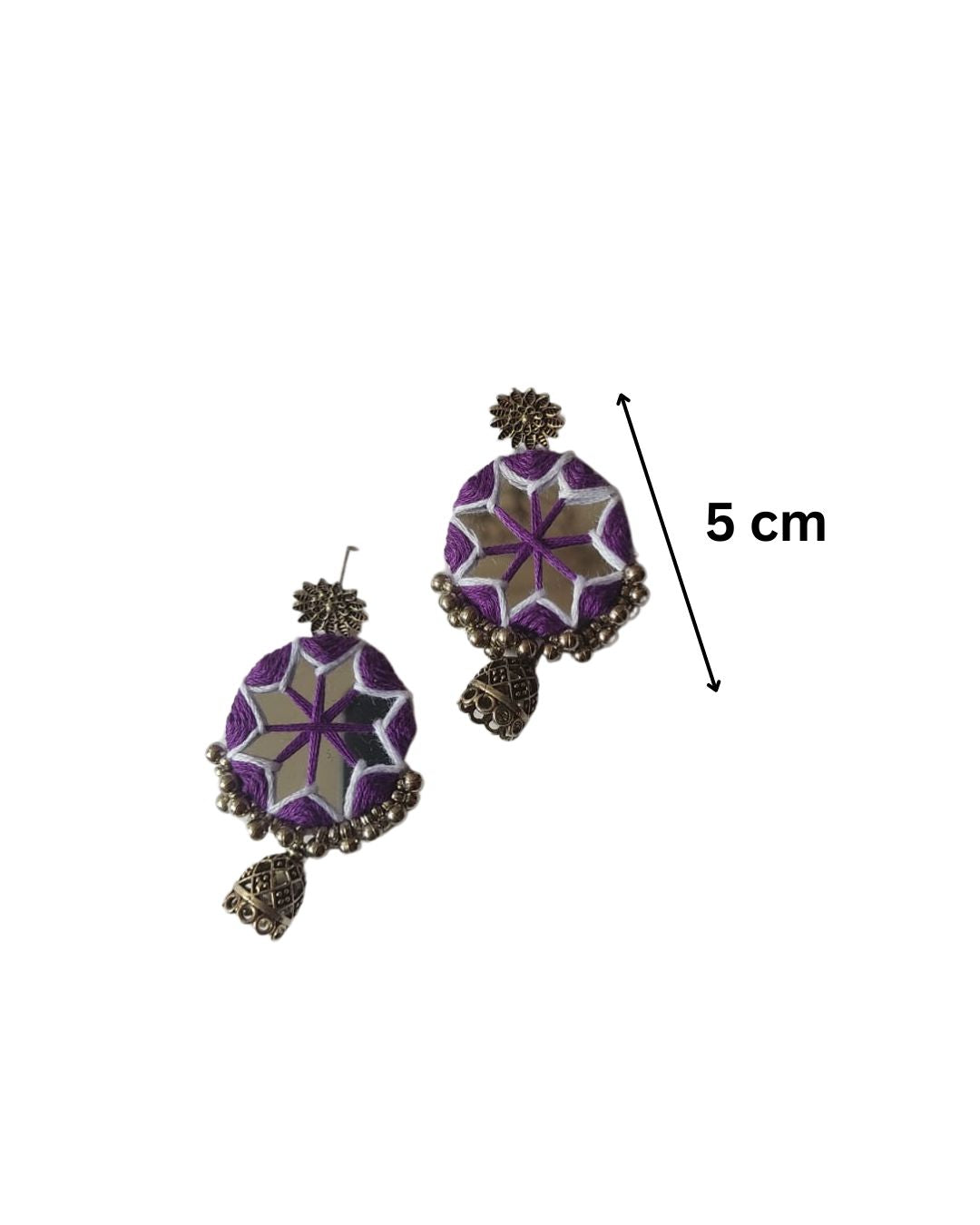Colorful Thread Crochet jhumka earrings