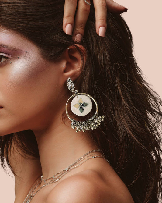 Oxidized Bali earrings