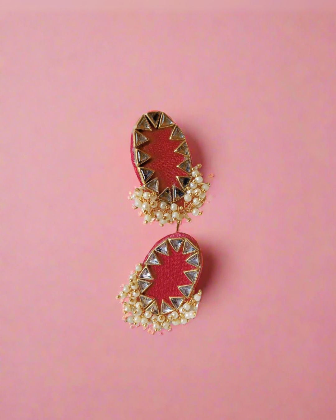 Red Beaded Tiny Studs