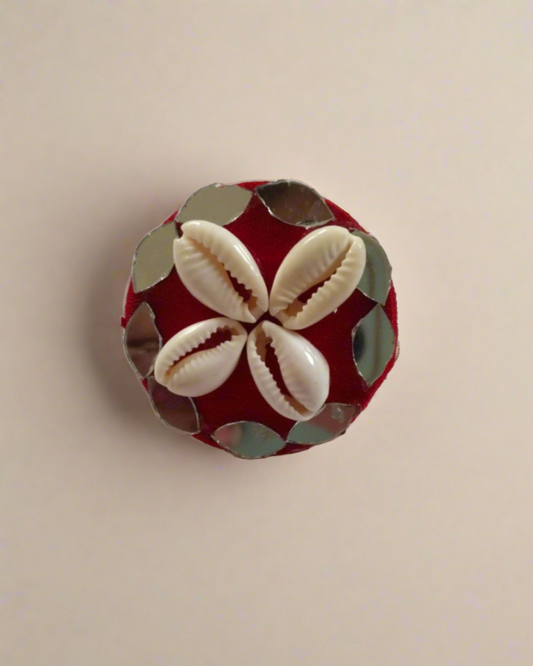 Red Mirror and Shell Ring