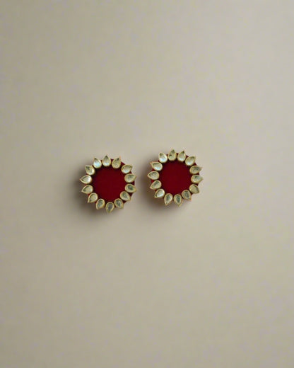 Kundan multicolor studs