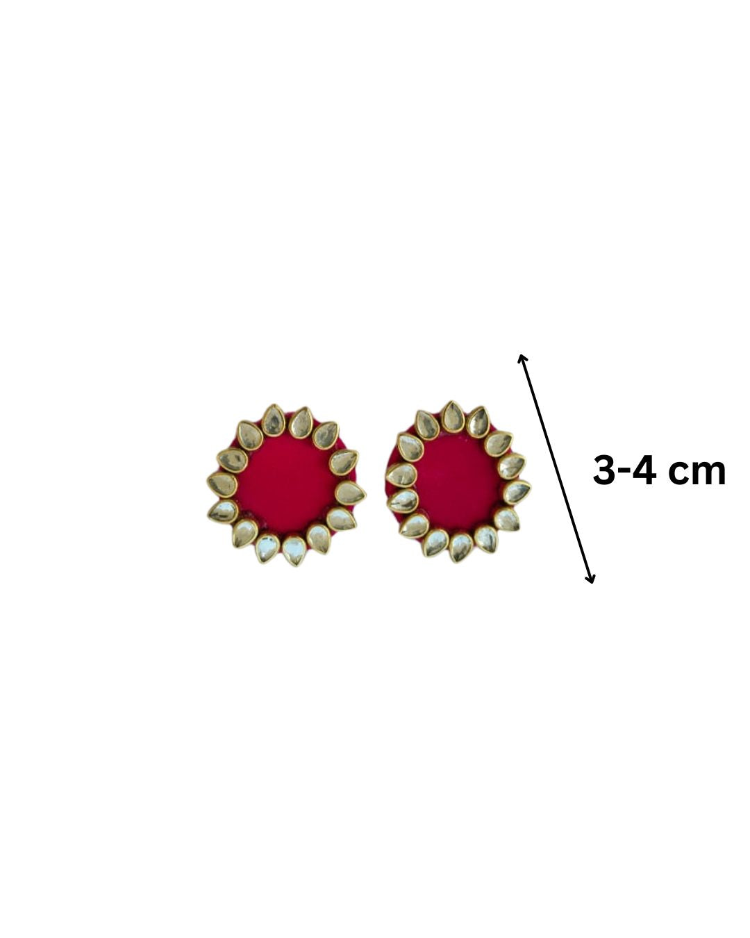 Kundan multicolor studs