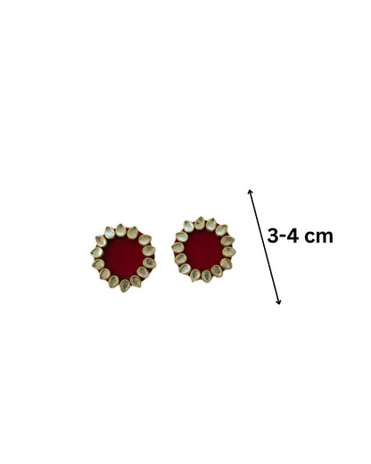 Kundan multicolor studs