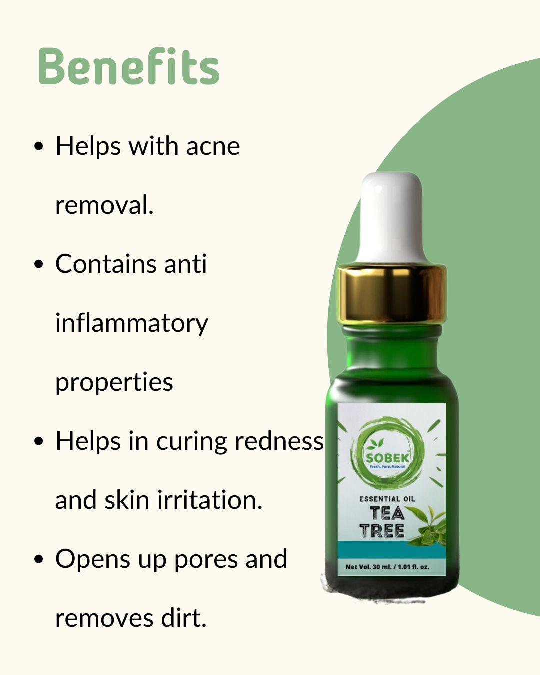 Sobek Naturals Tea tree essential oil 30 ML