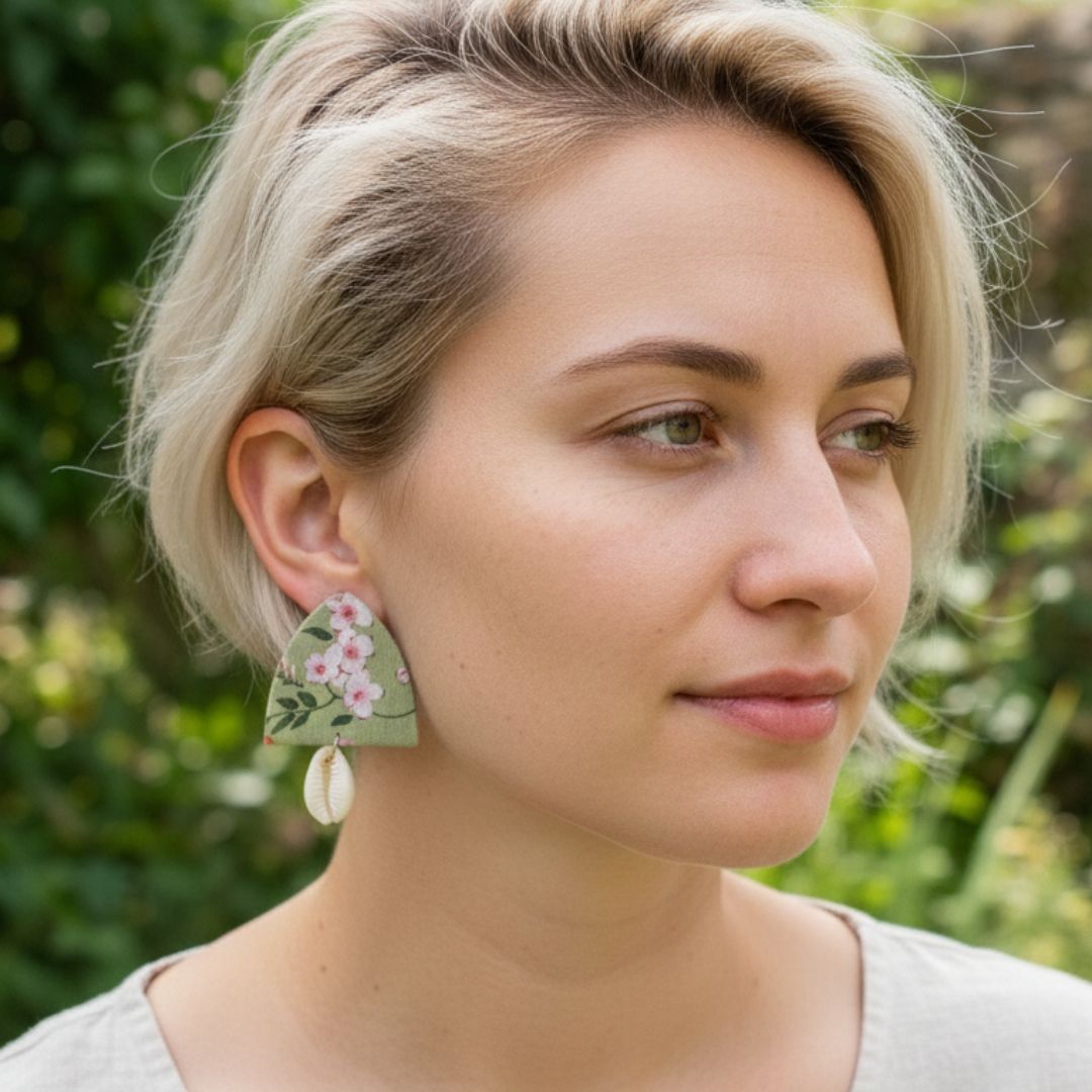 Seabloom Echo Floral Shell Earrings