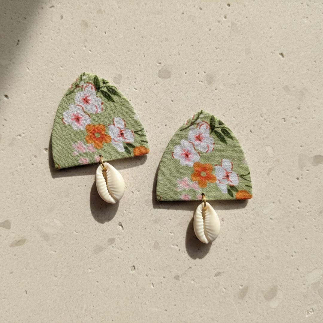 Seabloom Echo Floral Shell Earrings