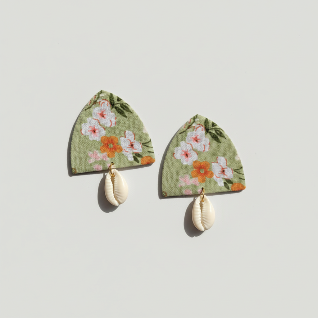 Seabloom Echo Floral Shell Earrings