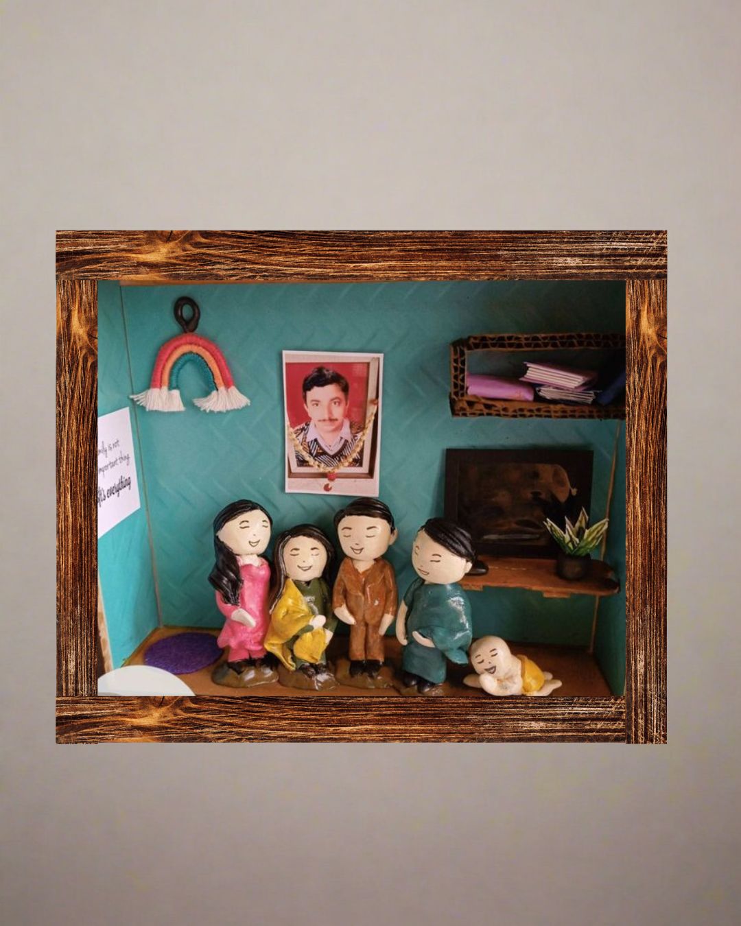 Custom made Home and family miniature frame