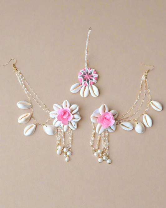 Floral Rose Petal Mangtika Set