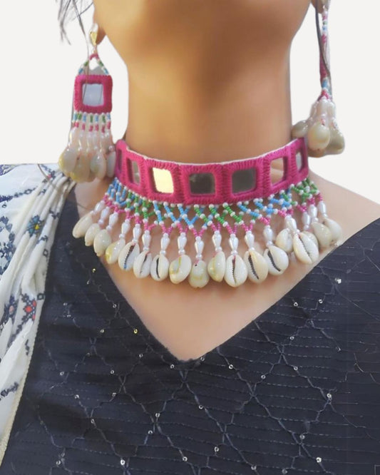 Mirror Multicolor Choker set