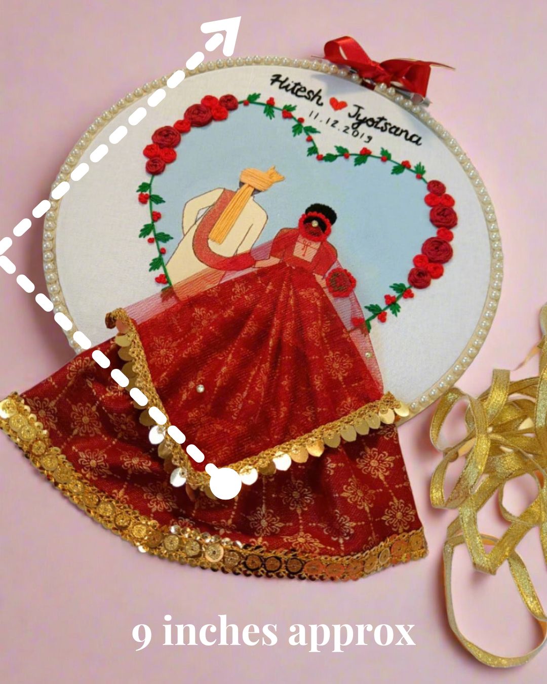 Wedding Heart Embroidery