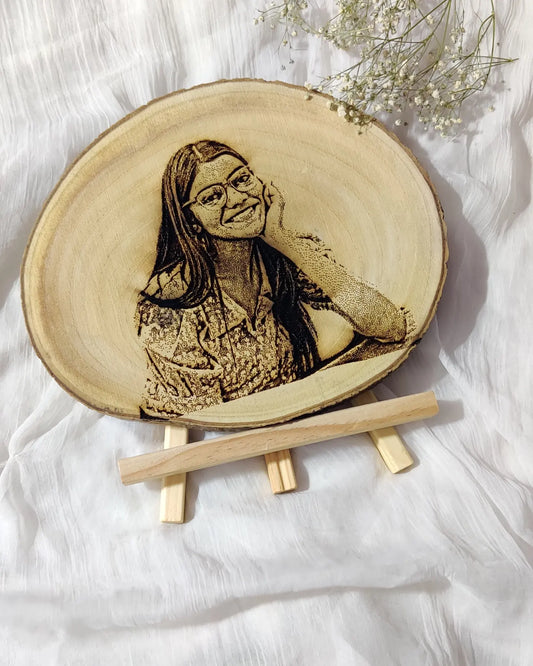 Wooden engraved frames coaster style