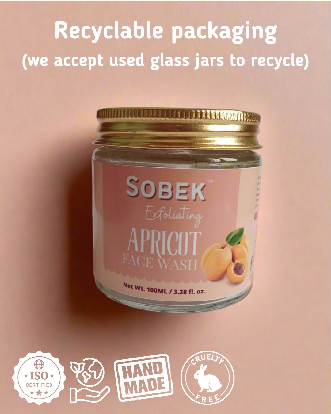 Sobek Naturals Apricot Almond Exfoliating Face Wash (100ml)