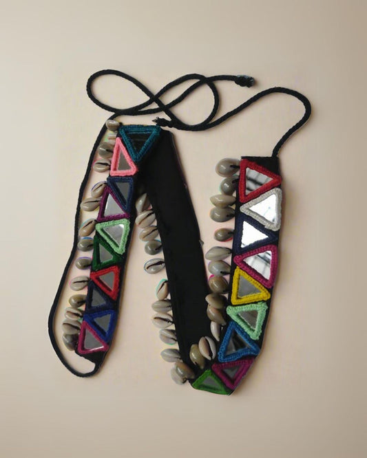 Multicolor Shell Mirror Kamarband