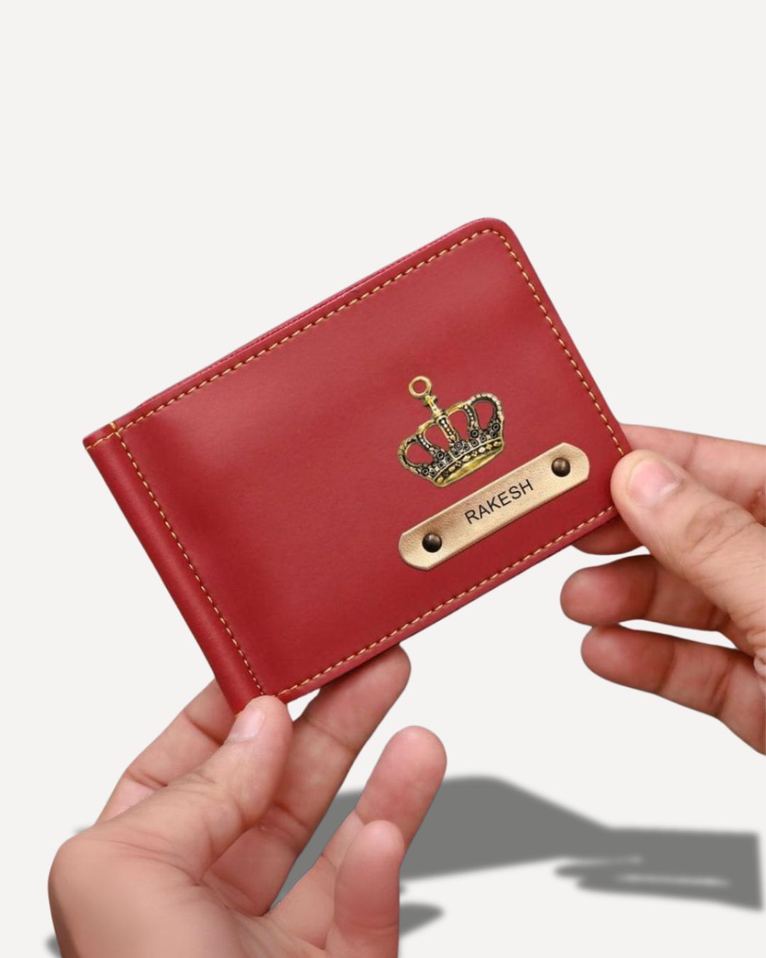 Personalized Leather Money Clip Wallet