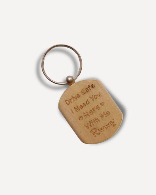 Personalized Wooden Keychain