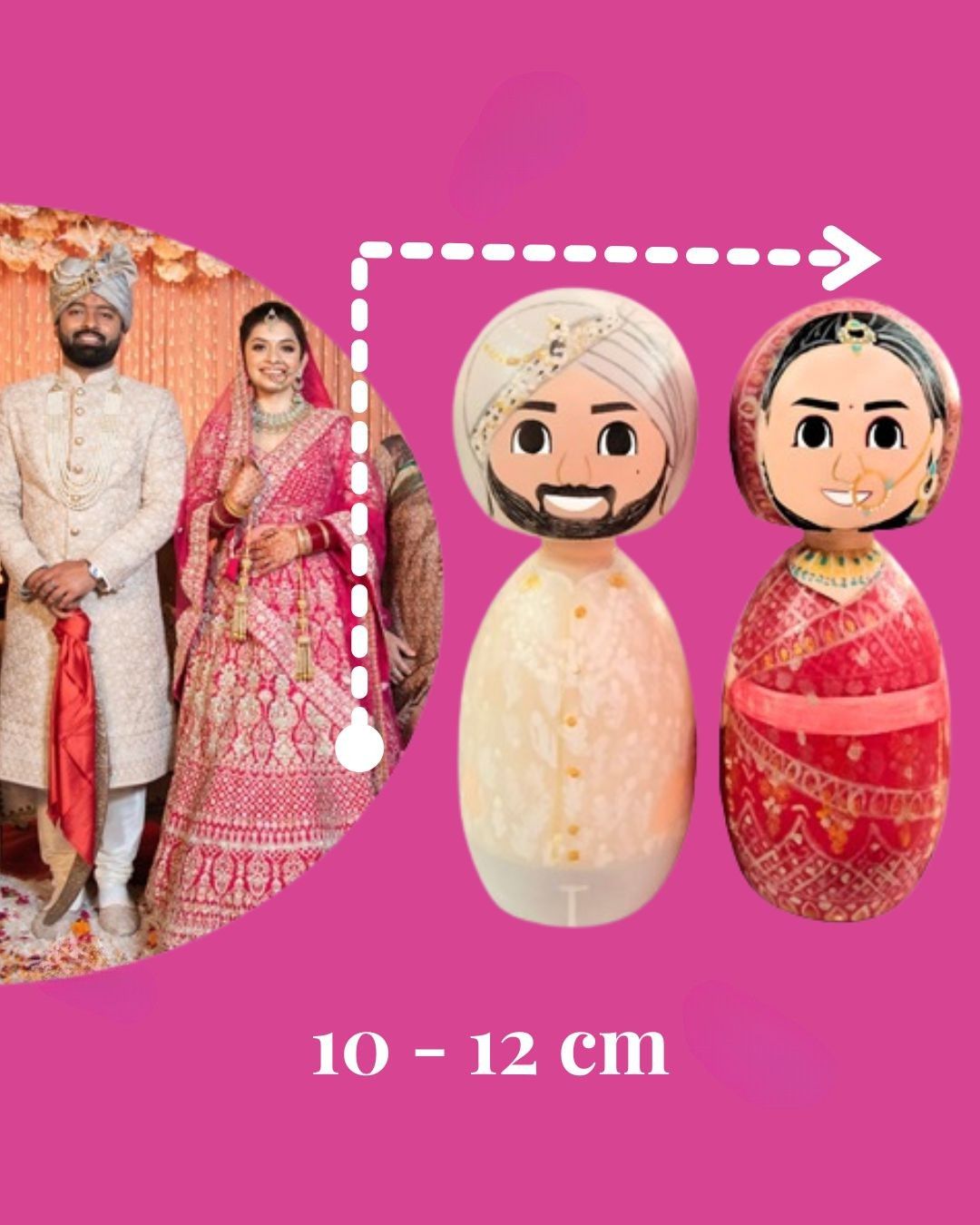 Customized couple wooden peg dolls