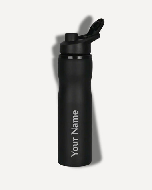 Personalized Black Steel Office & Gym Bottle