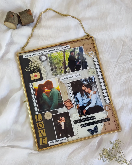 Golden collage frame