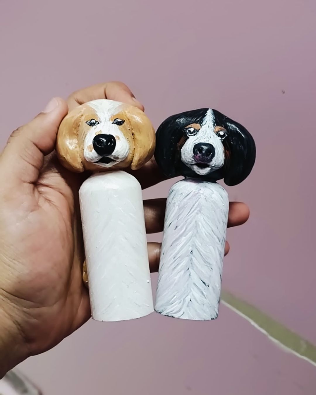 set of wooden peg dolls for gifting
