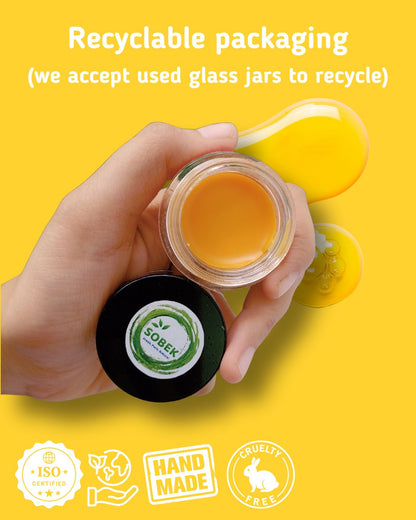 Infographic showing mango lip balm certifications