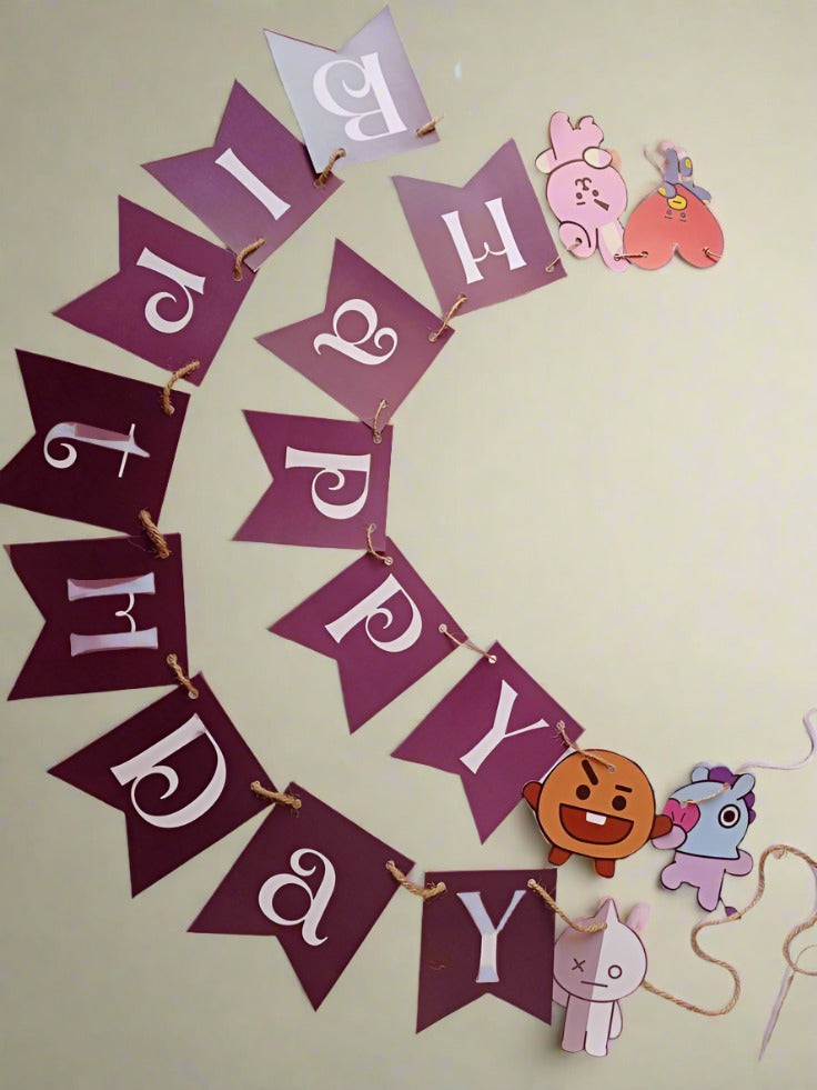 BTS birthday party banner