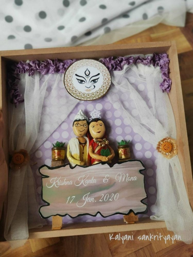 Bengali couple wedding pebble art