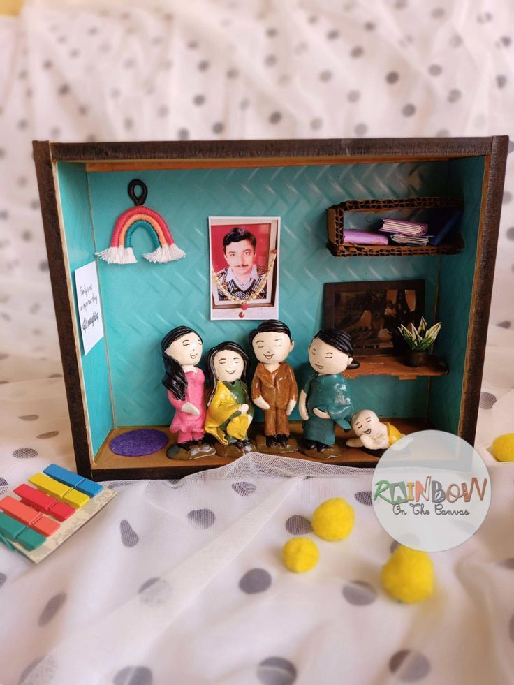 Custom made Home and family miniature frame