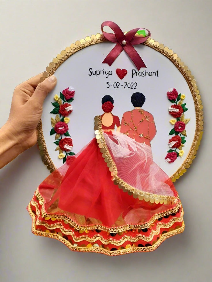 Custom made Wedding Embroidery hoop