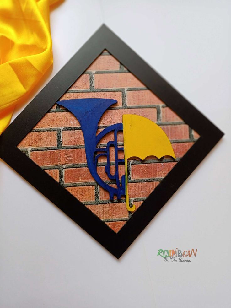 How I met your mother blue French horn and yellow umbrella wall art