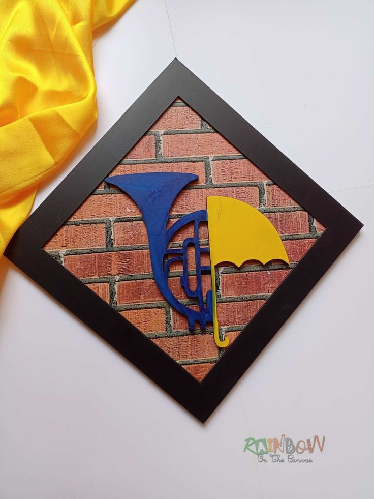 How I met your mother blue French horn and yellow umbrella wall art