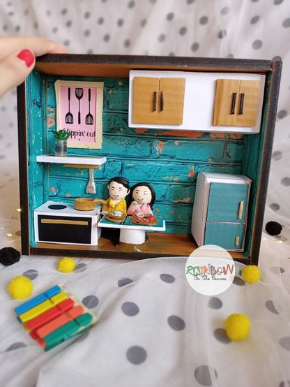 Kitchen couple miniature