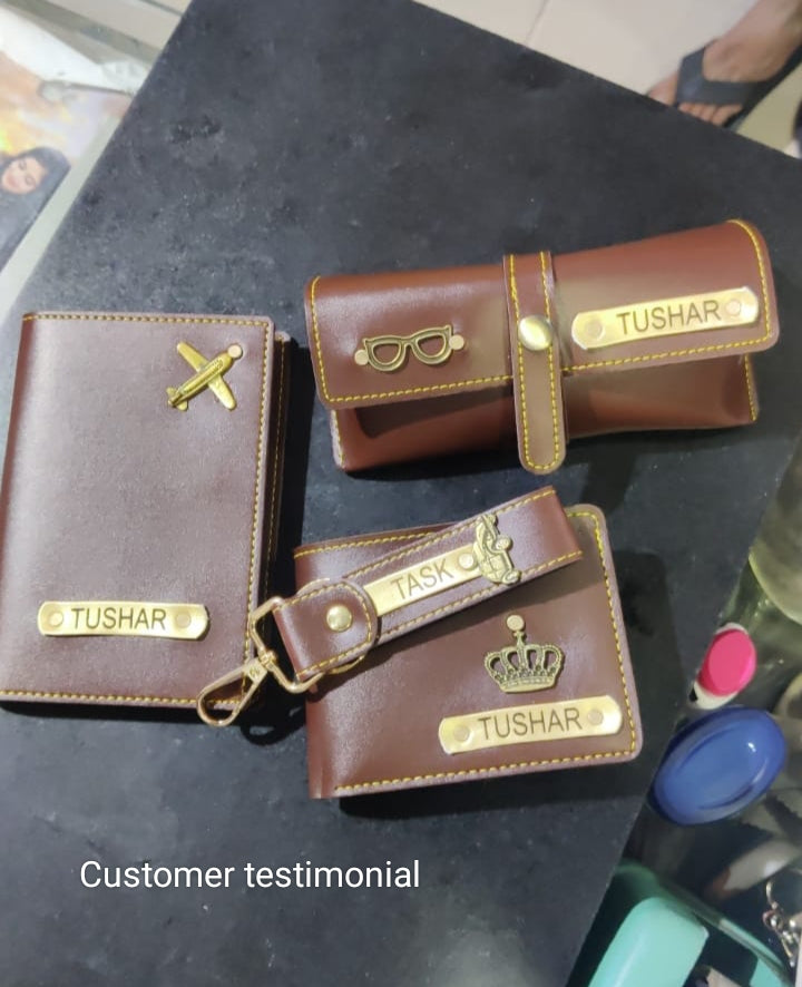 Combo for men's wallet, keychain and case