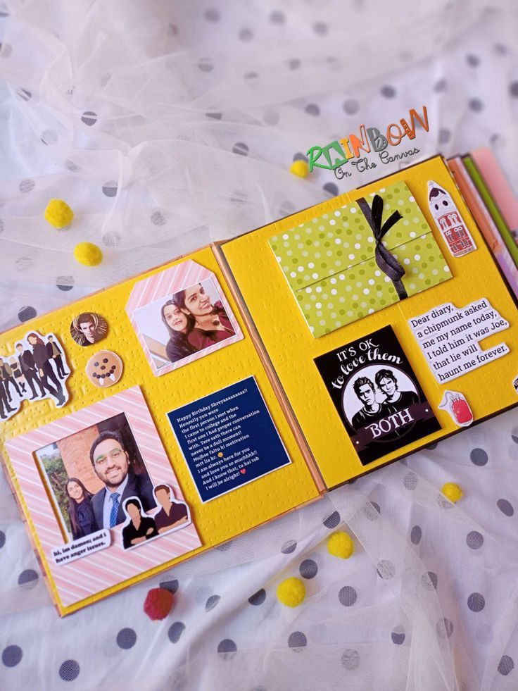 Vampire Diaries theme customized scrapbook on polka dots white backdrop